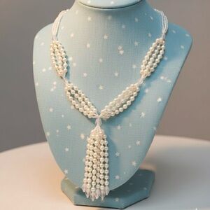 Pearl Beaded Long Necklace